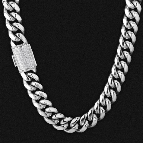 white gold box chain 22 inch|18k white gold chain 22.